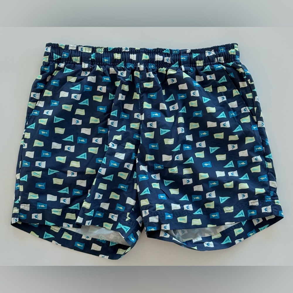 Columbia Shorts PFG Super Backcast Water Blue Flags XL0523  Women's Size‎ Med 5L